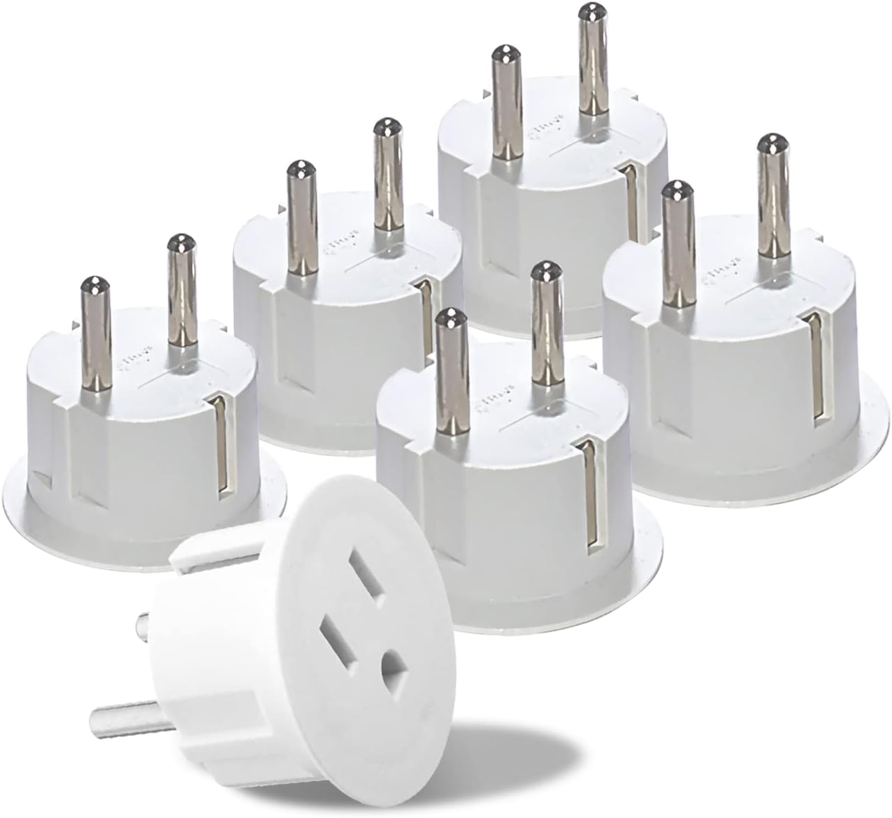 USA to Europe/Israel Plug Adapter (6 Pack)